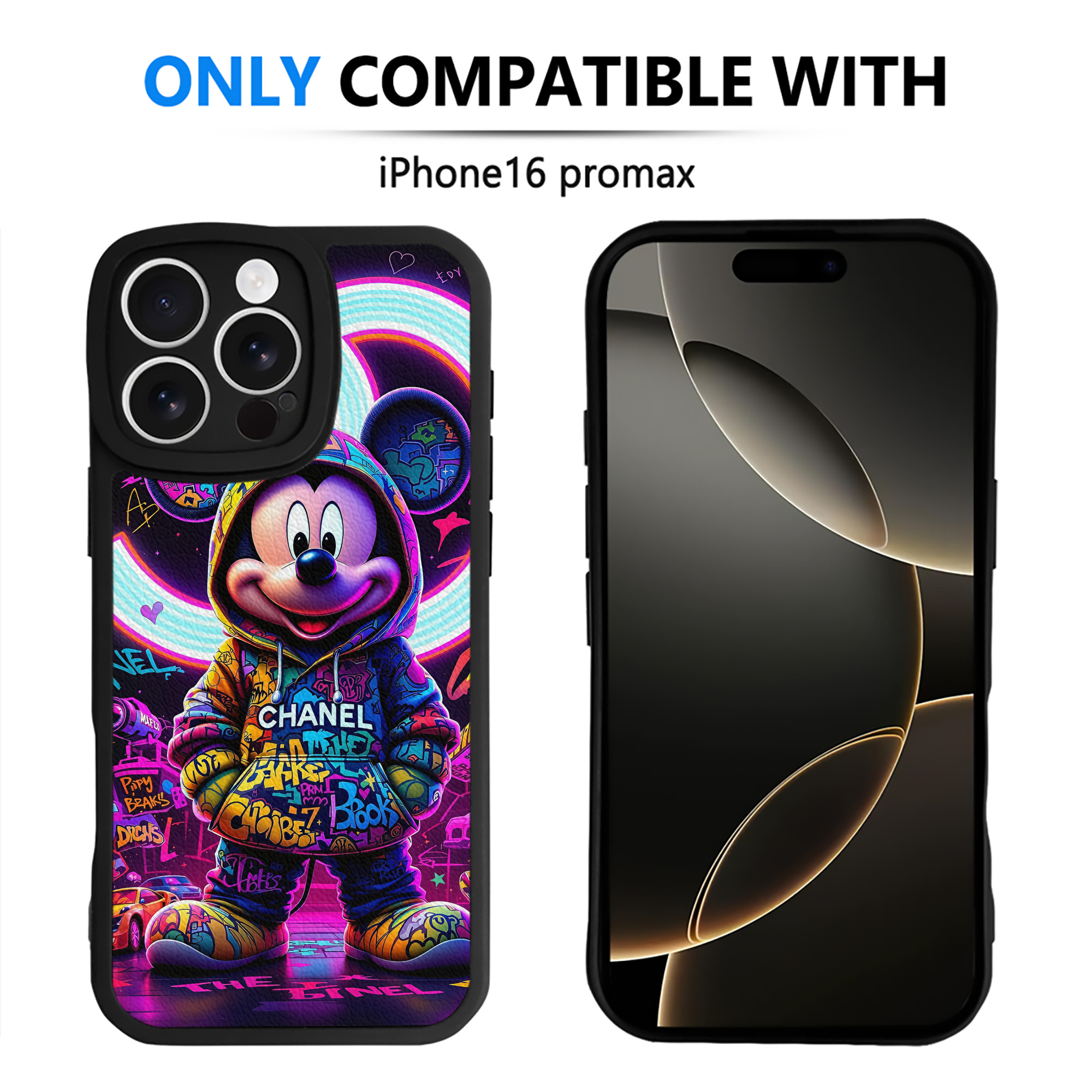 （画像用） ミッキーマウス Mickey Mouse 【iPhone 16シリーズ対応】シリコンスマホケース（レザー調） 材質：シリコン